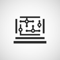 Poster - Quantum computing icon, Quantum technology vector Illustration