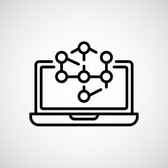 Poster - Quantum computing icon, Quantum technology vector Illustration