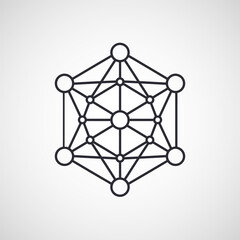 Poster - Quantum computing icon, Quantum technology vector Illustration