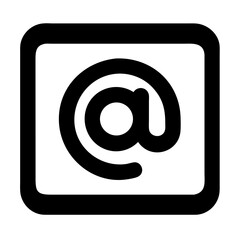 Fototapete - Solid Black at Symbol Inside a Square Outline in a Minimalist Design Style