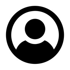 Fototapete - User Icon in a Modern Design Featuring a Person Within a Circle Outline