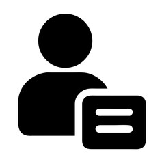 Poster - User Profile Icon Representing a Person With Equal Sign for Identification Purposes