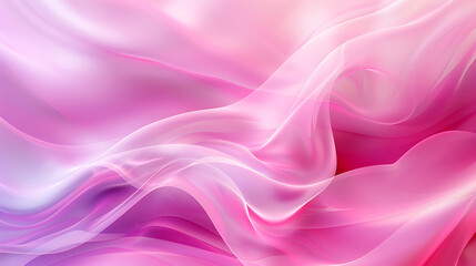 Leinwandbilder - An abstract background features flowing, curved lines in shades of pink and white, creating a smooth, elegant, and dynamic design with a modern and vibrant feel