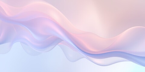 Poster - Soft pastel waves flowing gently across the frame creating a calming and ethereal background effect