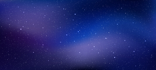 Poster - Night sky with a myriad of stars and glowing constellations. Space vector background. Sci-fi wallpaper for cosmic exploration. Vector graphics.