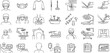 © Mouaad - Medical surgery line icon set. Vector pictograms of scissors, suture, incision, laparoscopy, robotic, injection, monitor, patient, schedule, equipment, procedure, thin linear illustration..