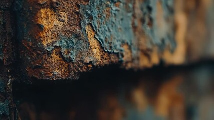 Poster - A detailed view of a rusted metal surface, perfect for highlighting textures or industrial settings