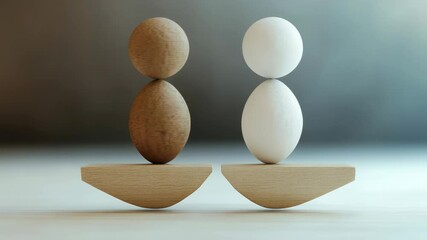 Poster - Two eggs placed side by side, often used as a humorous or whimsical illustration