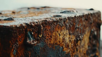 Poster - A close-up shot of a rusted metal surface with texture and details
