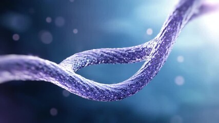 Poster - DNA strand closeup: A close-up, abstract depiction of a DNA strand, a symbol of the fundamental building blocks of life, rendered in intricate detail with a focus on texture and the flowing form.