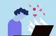 © Nanzeeba Ibnat - Online social media trolling and hate messages illustration