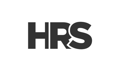 Poster - HRS logo design template with strong and modern bold text. Initial based vector logotype featuring simple and minimal typography. Trendy company identity.