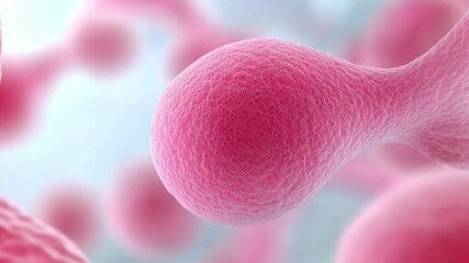 Poster - Intricate Cellular Structure: A microscopic perspective reveals a complex network of vibrant pink cells, showcasing the beauty and complexity of biological forms. 