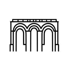 Poster - Icon set featuring a minimalistic arch structure design suitable for various applications and themes