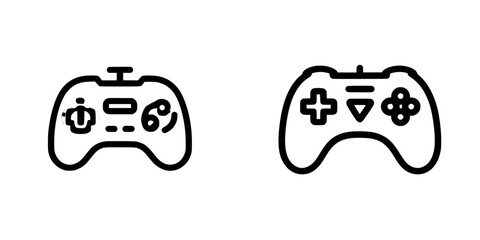 Poster - Modern icon set featuring various game controller designs for digital interfaces and applications