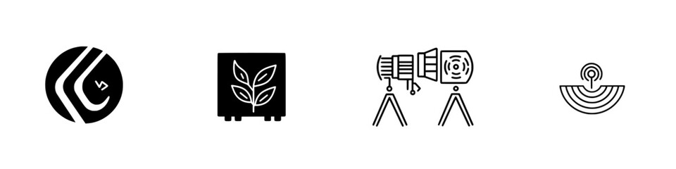 Poster - Icon set featuring diverse designs for nature, photography, and creative expression enhancing visual communication