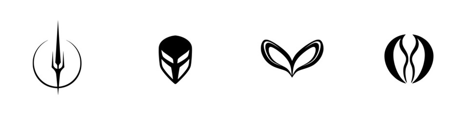 Poster - Icon set featuring unique designs with abstract shapes and patterns for various creative applications