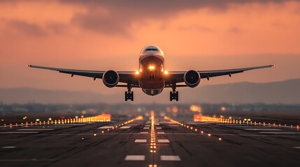 Poster - A plane taking off from an airport