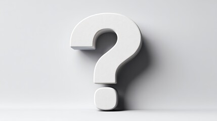 Aufkleber - Design of question mark with blank space on white backdrop