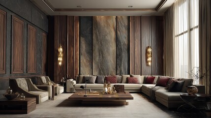 Poster - Luxury living room interior composition