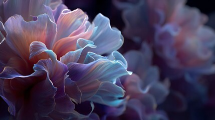 Poster - Nature abstract of flower petals, beige