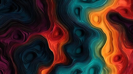 Fototapete - Panorama header with abstract organic lines as wallpaper