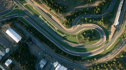 Aufkleber - Racing circuit, pathway under the sky