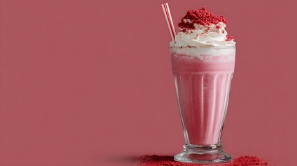 Poster - Red velvet milk shake isolated on a
