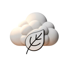 Aufkleber - Eco friendly cloud solution a whimsical blend of nature and technology on transparent background