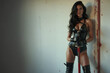 © pobaralia - Sexy female warrior in black leather armor