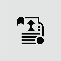 Fototapete - Abstract black and white icon with transparency perfect for various design applications