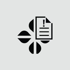 Poster - Abstract document with exclamation mark design element for diverse design applications