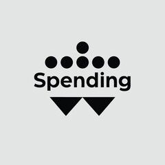 Poster - Abstract spending icon conceptual visual representation minimalist modern graphic
