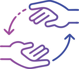 Poster - Collaborative concept featuring hands and arrows representing teamwork and partnership.