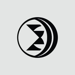 Poster - Geometric abstract logo design with overlapping shapes and transparency for branding