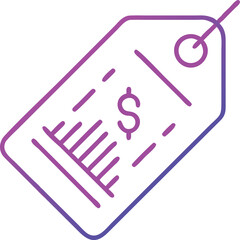 Poster - Neon price tag icon with dollar sign and transparency for versatile design applications