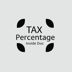 Poster - Tax percentage concept logo with transparent background for tax document illustrations