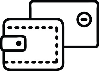 Poster - Abstract digital interface design depicting sliders and a wallet for modern financial concepts