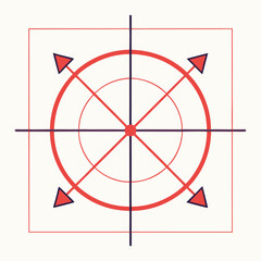 Aufkleber - Abstract illustration featuring target elements for strategic vision and creative concepts
