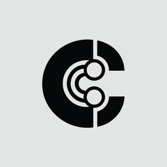 Poster - Abstract modern letter c logo design minimalist with transparent background