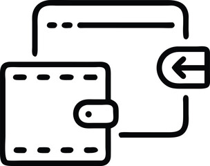 Poster - Black interface design representing sliders and wallet elements with transparency