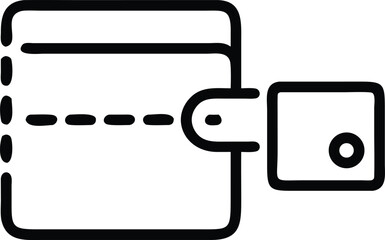 Poster - Black silhouette design featuring sliders and wallet icons for interface and financial concepts