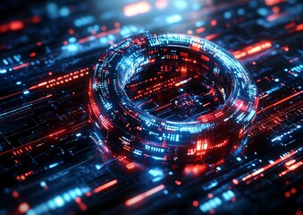 Poster - Futuristic ring circuit