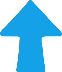 Fototapete - Blue Upward Arrow for Navigation or Upload Up