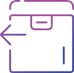 Poster - Digital illustration of a return package icon with transparent background
