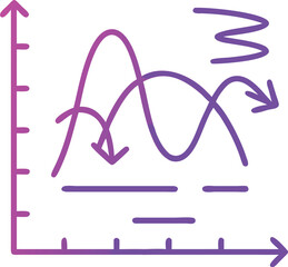 Poster - Gradient chart representation with arrows indicating dynamic changes and trends