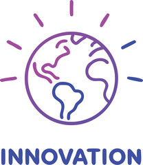 Poster - Innovative global earth illustration depicting progress and technological advancement.