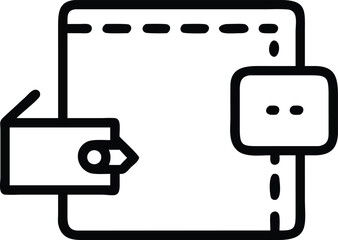 Poster - Interface design silhouette with sliders and wallet symbols for digital transactions