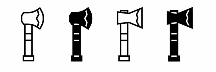 Poster - Silhouette of axe icon illustration on white background. Axe icon set for business. Stock vector.
