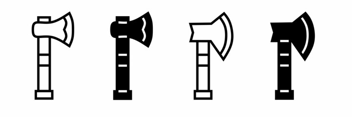 Poster - Silhouette of axe icon illustration on white background. Axe icon set for business. Stock vector.